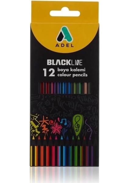 Blackline Boya Kalemi 12 Renk, Tam Boy
