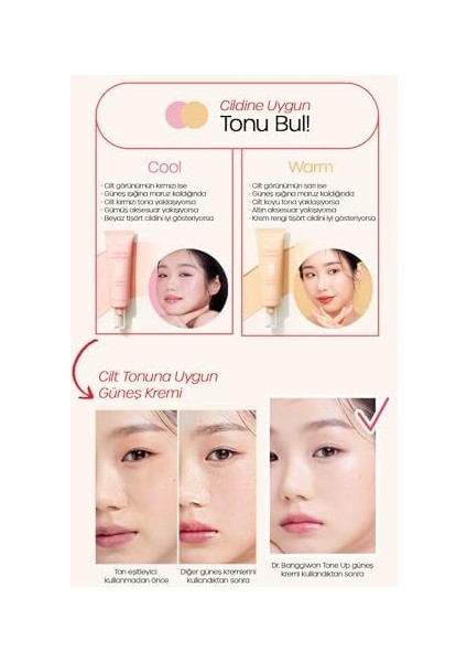 Dr Banggıwon Eşitleyici Aydınlatıcı Güneş Kremi 50 ml Pürüzsüz Tonlayıcı Tone Up Uv Protection SPF50 Pa++++ fiyatları
