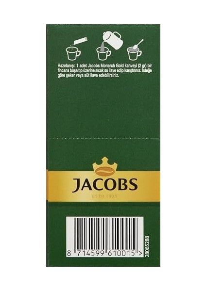 Jacobs Monarch Gold 2 gr 26&apos;lı Paket modelleri