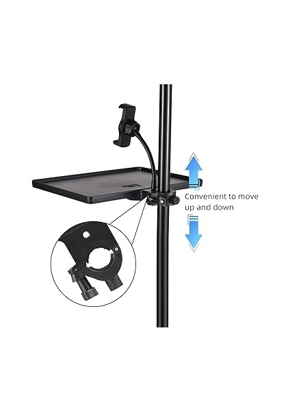 270 * 205MM Evrensel Mikrofon Standı Kelepçeli Tepsi Ses Kartı Tepsisi Mikrofon Stand Tepsisi Ses Kartı Telefon Tutacağı Çok Yönlü Tepsi Cep Telefonlu Ses Kartını Yerleştirmek Için Depolama fiyatları