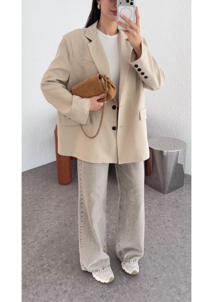 Oversize Krem Blazer fırsatları