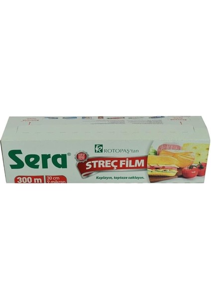 Streç Film 30 cm x 300 M 9 Mikron Tırtıl Bıçaklı