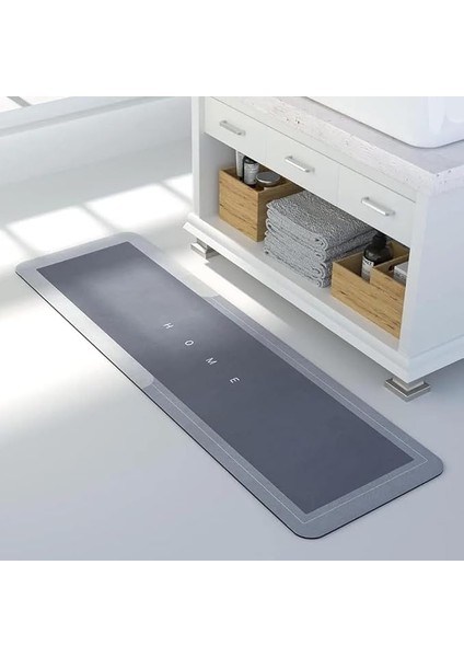 Paspası-Kaymaz Tabanlı-Süper Emici Banyo Paspası-Abdest Paspası-Uzun (Mavi) 40 * 60