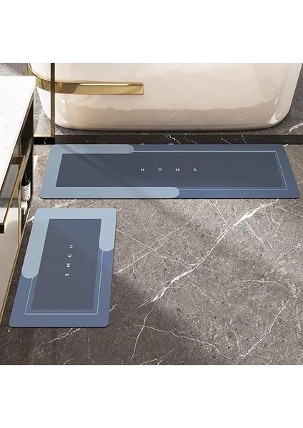 Paspası-Kaymaz Tabanlı-Süper Emici Banyo Paspası-Abdest Paspası-Uzun (Mavi) 40 * 60 modelleri