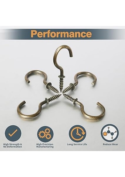 50 Adet 1-1/4 Inç Bardak Kancaları, Bronz Tavan Kancaları Metal Kupa Kancaları Ağır Vidalı Kancalar Nikel Kaplama Vida Kancaları modelleri