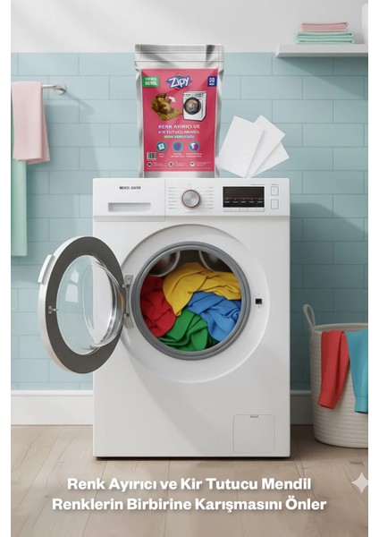 Renk Ayırıcı Kir Tutucu Çamaşır Makinası Için Mendil 50'li fiyatları