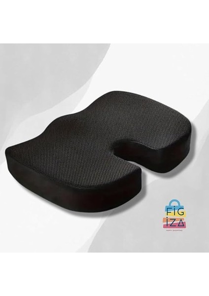 Ortopedik Oturma Minderi Visko Cocix Elastik Minder Basur Minderi Oturma Simidi Yastığı Hemoroid Yastık, Figiza, Siyah, Standart indirimleri