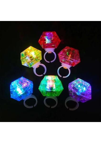 Kristal Tasarımlı LED Işıklı Pembe Yüzük modelleri