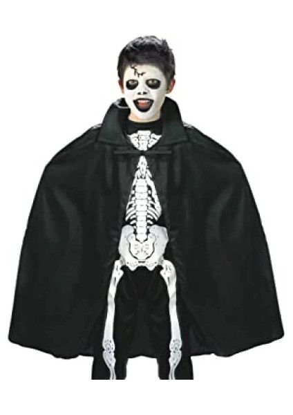 Siyah Renk Yakalı Halloween Pelerini 90 cm fırsatları
