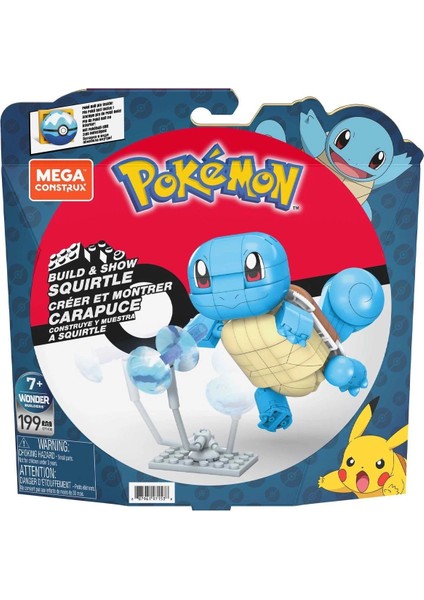 GYH00 Mega™ Pokémon™ Squirtle - Yap ve Oyna Figürler 199 Parça +7 Yaş indirimleri