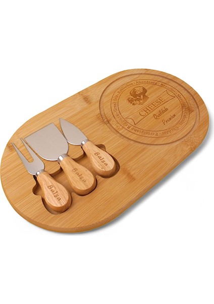 Bambu Peynir Sunum Tabağı, Meyve Yiyecek Tahta Sunum Tabağı 4 Parça | ve Şık Bambu Peynir Sunum Tabağı - Lezzetli Atıştırmalıklarınızı Şık Bir Şekilde Sunun!