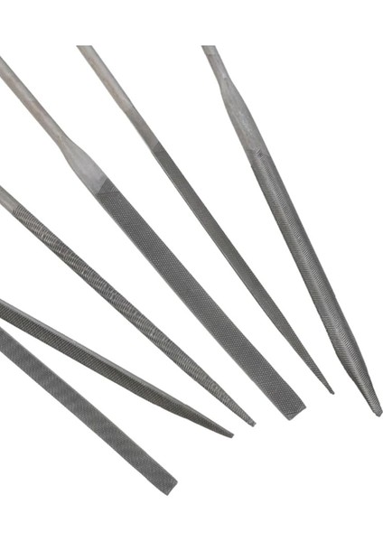 6 Parça Eğe Takımı Balık Sırtı Düz Yuvarlak Eye Karbon Ince Dişli Ege Seti