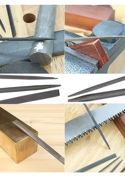 6 Parça Eğe Takımı Balık Sırtı Düz Yuvarlak Eye Karbon Ince Dişli Ege Seti indirimleri