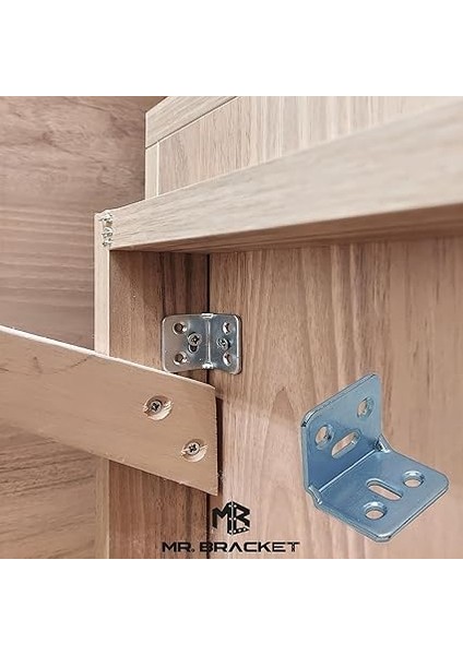 10 Ad. L Demir Gönye Köşebent 30X25X25MM - Mobilya Dolap Raf Masa Köşe Bağlantı Birleştirme Sabitleme Aparatı modelleri