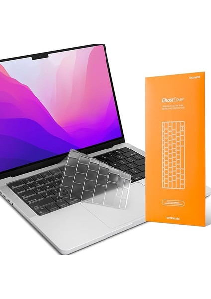 Orijinal Premium Ultra Ince Klavye Kapağı Koruyucu, 2025 2024 2023 2022 2021 M4/m3/m2/m1 Pro/max MacBook Pro 14/16, M4/m3/m2 MacBook Air 13/15, Us Ansı Düzeni, Şeffaf