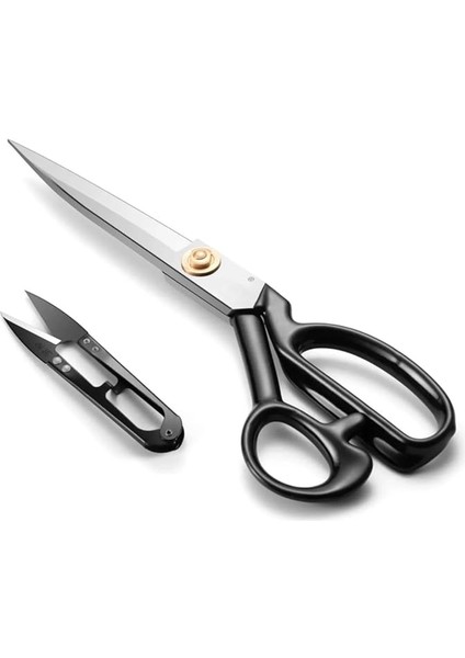 Kumaş Terzi Makası 23 cm 9"inç Bilenebilir Paslanmaz Çelik A-225 Özel Kutusunda Iplik Makası Hediyeli