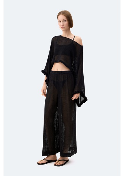 Siyah Kroşe Pantolon fiyatları