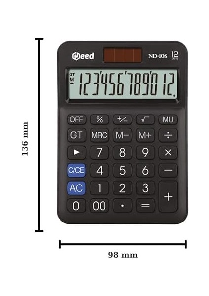 ND-10S Siyah Hesap Makinesi modelleri