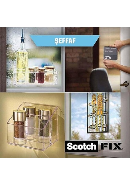 Scotch Şeffaf Montaj Bandı 19MM x 1,5m, 2x fırsatları