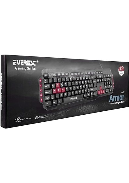 Kb-G7 Armor Siyah USB Q Gaming Oyuncu Klavyesi indirimleri