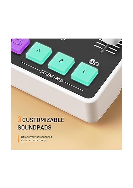 Akış Ses Mikseri, Pro-Preamp ile Ses Arayüzü, Bluetooth, Dahili Pil, Canlı Yayın Için 48V Fantom Güç, Podcasting, Oyun Maonocaster Amc2 Neo (Matte Beyaz) indirimleri