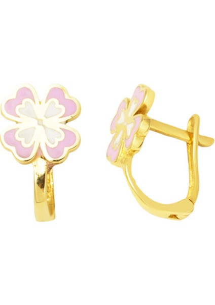 Yoncalı 14 Ayar Altın Çocuk Küpesi