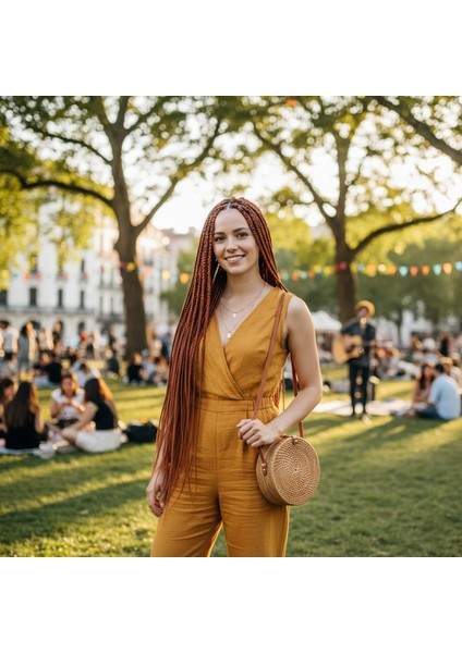 Afrika Örgüsü Ve Rasta İçin Sentetik Saç - Bakır