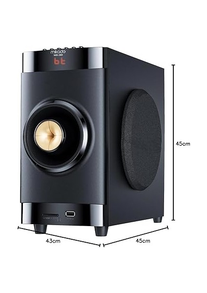 MD-381BT 5+1 Usb+Sd+Fm Destekli Multimedia Kumandalı Bluetooth Speaker (Tv Ye Bağlanır Sinema Ses Sistemi) indirimleri