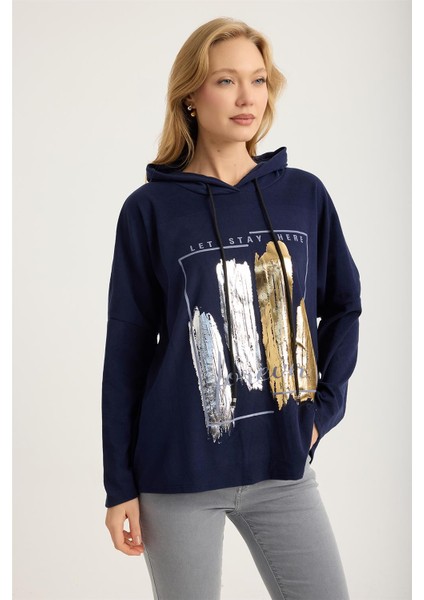 Yaldızlı Pano Desenli Sweat modelleri