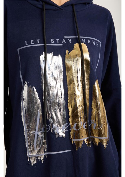 Yaldızlı Pano Desenli Sweat fırsatları