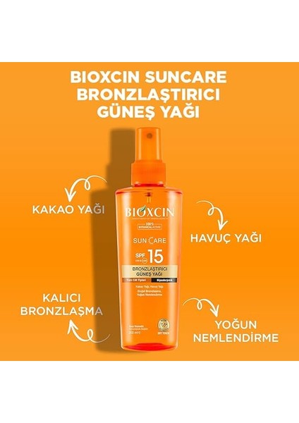 Sun Care Bronzlaştırıcı Yağ 200 ml 15 Spf indirimleri