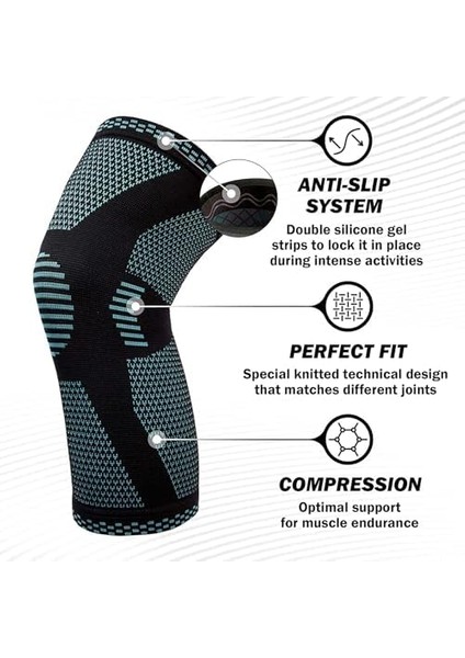 Aputue Diz Sıkıştırma Kılıfı - Diz Ağrısı Rahatlatma Için Diz Desteği, Koşu, Basketbol, Voleybol, Halter, Spor Salonu, Egzersiz, Sporlar Için Diz Koruma (Xl Beden)