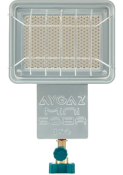 Mini Soba Eko, Kamp Sobası, Seramik Taş Doku, Entegre Regülatör, Hassas Musluk Ayarlı Kamp Sobası Gazlı, Kolay Musluk Montajı, 1,4 Kw Isı Gücü