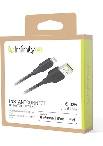 By Harman - Instantconnect Kablo Usb-A Lightning,siyah,1.5m indirimleri