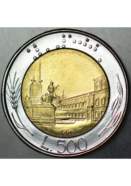 Italya 500 Liret 1984 Bimetal Çil(-) fiyatları
