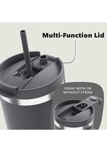 Üniseks Yetişkin Streeterville Tumbler Pipetli Yalıtımlı Su Şişesi, 1.2l, Antrasit modelleri