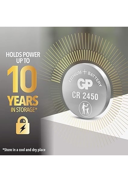 Batteries CR2450 2450 Boy Lityum Düğme Pil, 3 Volt, 5'li Kart fiyatları