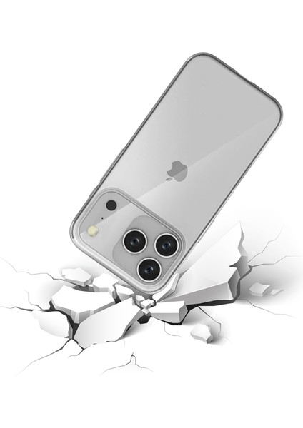 Apple iPhone 17 Promax ile Uyumlu Kapak Süper Silikon Şeffaf Kılıf