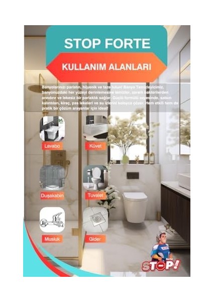Stop Forte Wc & Banyo Temizleyici fiyatları