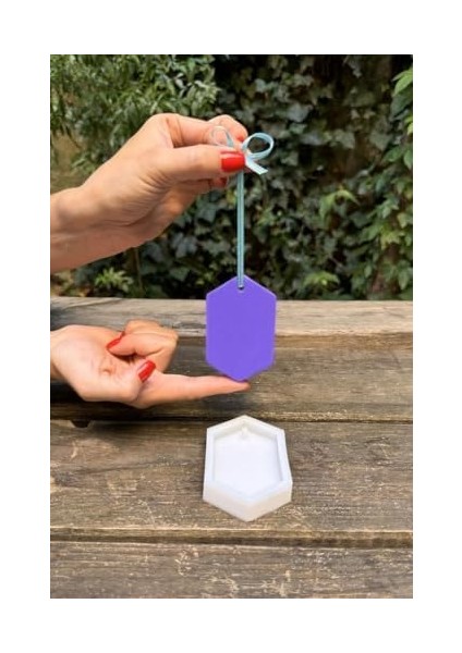 Concept Altıgen Koku Tableti Silikon Mum Kalıbı modelleri