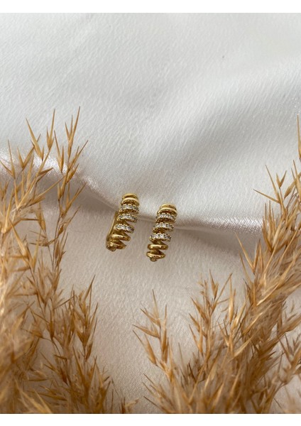 Kıvrım Model Xupıng Çelik Küpe