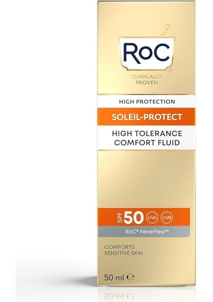 Roc High Tolerance Comfort Fluid Hassas Ciltler Için SPF50+ Güneş Kremi 50 ml modelleri