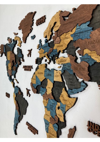 Leo Ahşap Dünya Haritası indirimleri