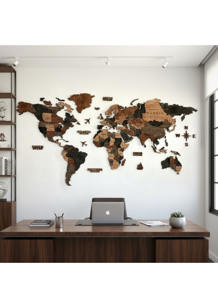 Oasis Ahşap Dünya Haritası indirimleri