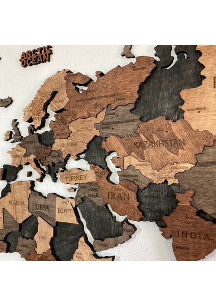 Oasis Ahşap Dünya Haritası
