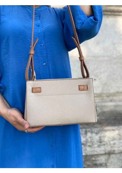 Kilit Detaylı Bayan Omuz ve Çapraz Çantası