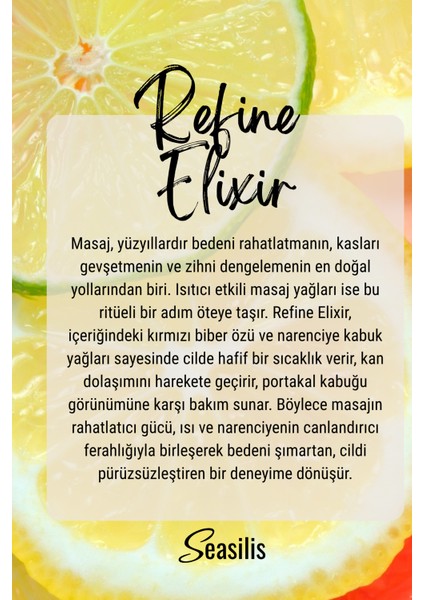 Refine Elixir Masaj Yağı - Antiselülit 100 ml