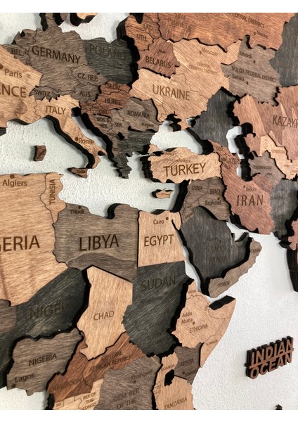 Oasis Ahşap Dünya Haritası