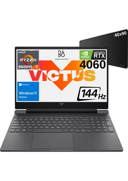 Victus Amd Ryzen 7-8845HS 32GB 1tb SSD RTX4060-8GB 15.6" Fhd 144Hz Windows 11 Home Gaming Dizüstü Bilgisayar B82N5EA - Xxl Mouse Pad Wz7