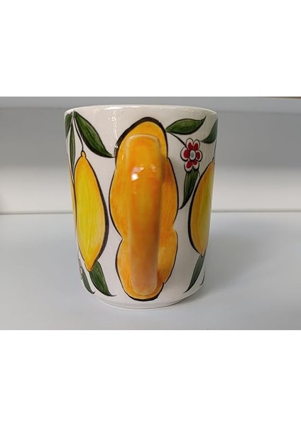 El Yapımı Seramik Kupa Limon Desenli modelleri